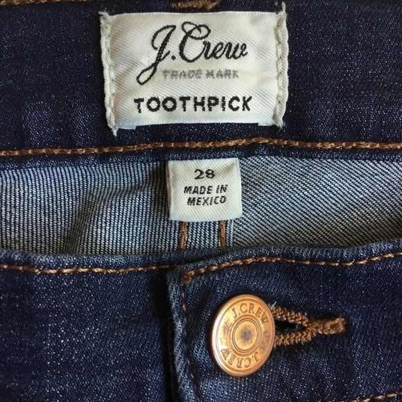 J. Crew Toothpick Skinny Ankle Frayed Hem Jeans - Picture 7 of 8